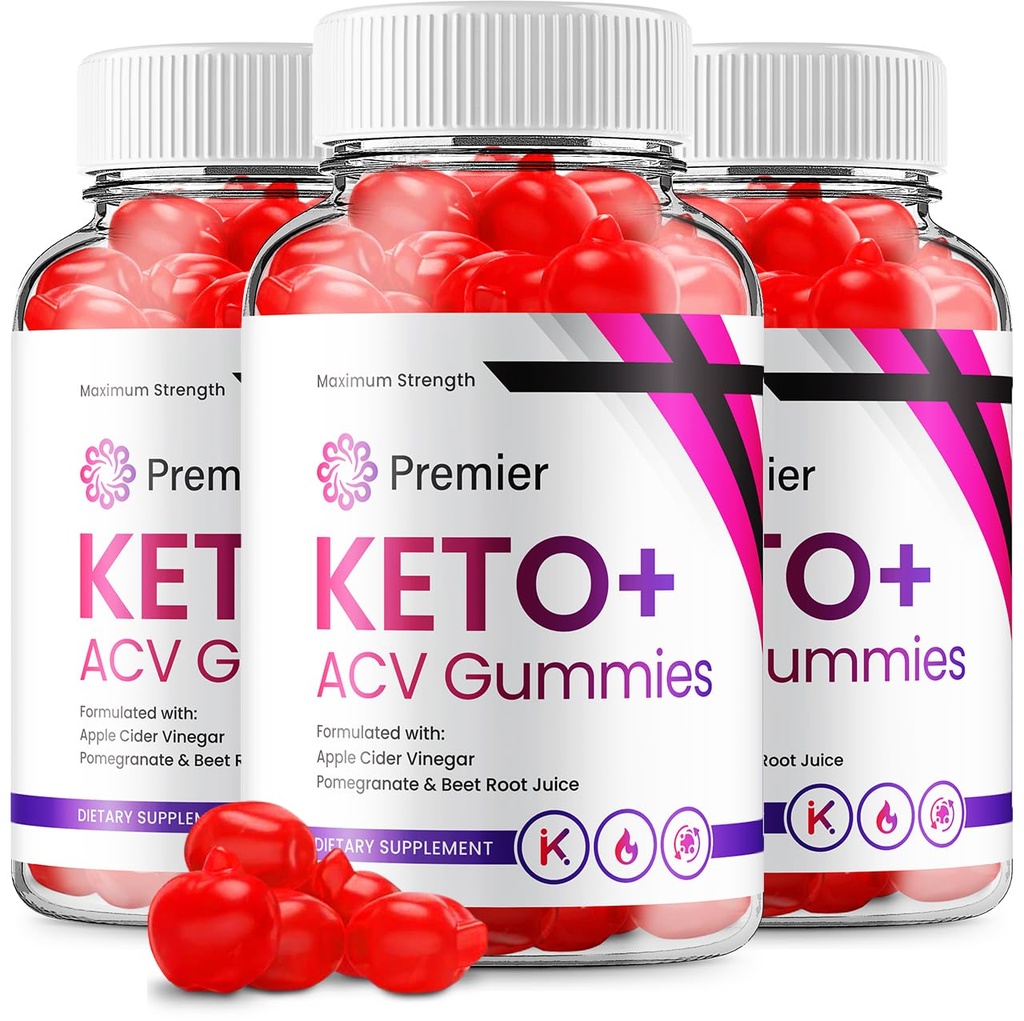 (3 팩) 프리미어 Keto ACV Gummies - 고급 공식 Premiere Keto Plus ACV Gummies Apple Cider Vinegar Premier ACV Dietary 보충 리뷰 남성 여성 (180 Gummies)