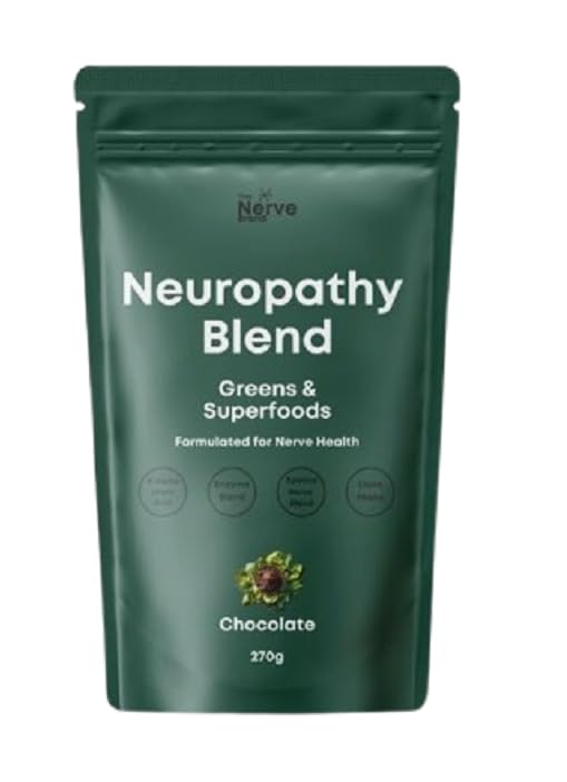 R 알파 Lipoic 산의 600mg를 가진 Peripheral Neuropathy를 위한 Neuropathy Superfood 혼합 녹색 분말 - 초콜렛 풍미