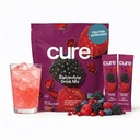 Cure Hydration | 식물 기반 전해질 음료 믹스 | 추가 설탕 | FSA-HSA | 코코넛 워터로 만든 탈수 릴리프 파우더 | 비 GMO | Vegan | 파우치 14 Packets - Berry Pomegranate
