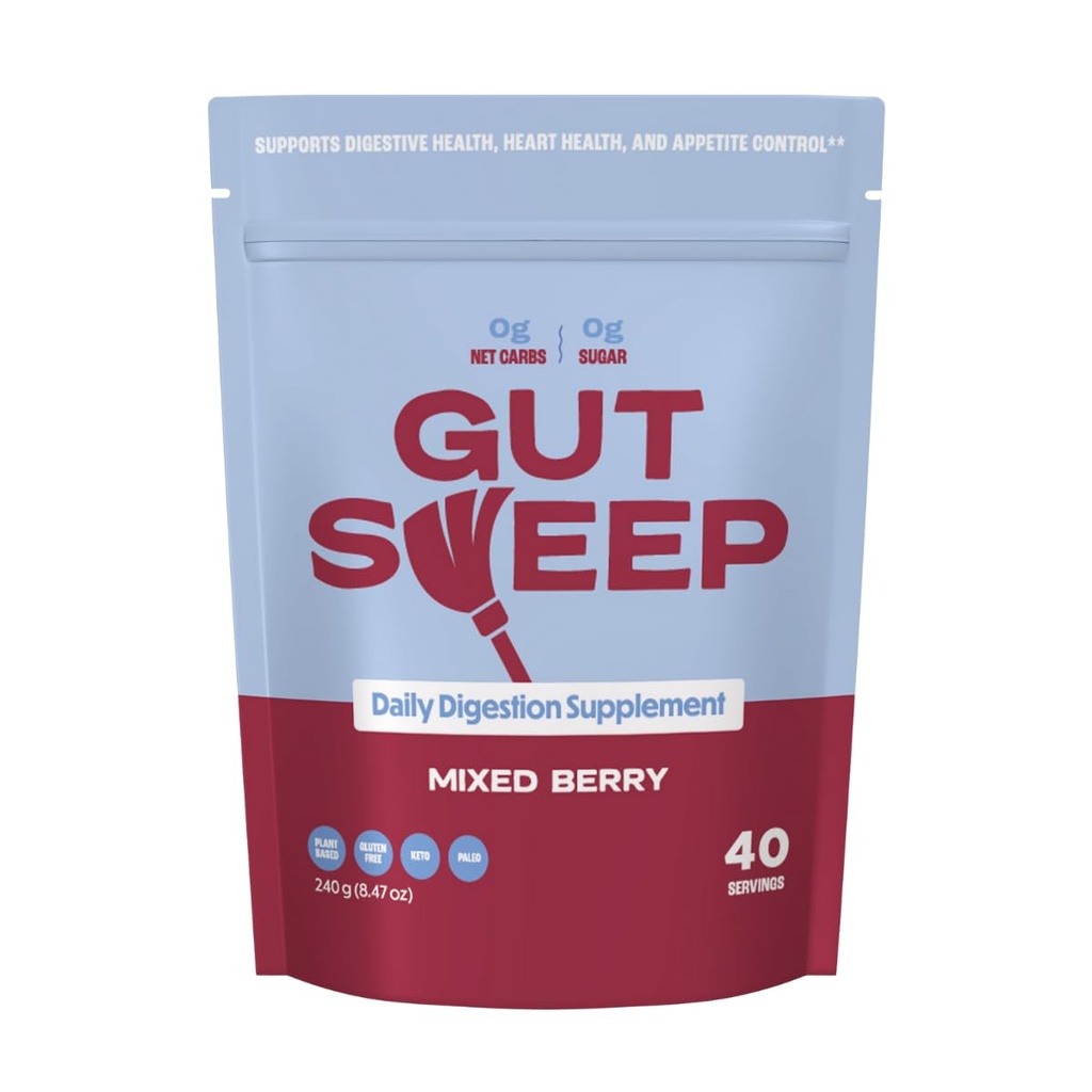 Gut Sweep - 매일 Digestion 보충교재 - 심플한 Husk 섬유 - 지원 Appetite 통제 - 글루텐 자유로운 & 식물 - Keto & Paleo 친절한 - 40의 서빙 - 혼합 Berry