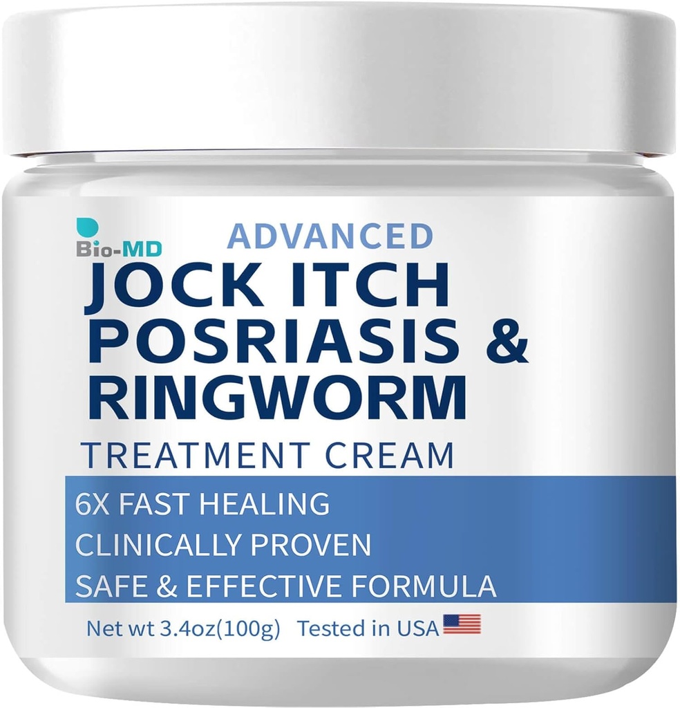 Bio-MD Jock Itch Cream, Jock Itch Cream Extra Strength for Men & Women, Psoriasis Cream, 인간을 위한 Ringworm 치료, Itch Cream - 강력하고 빠른 구호