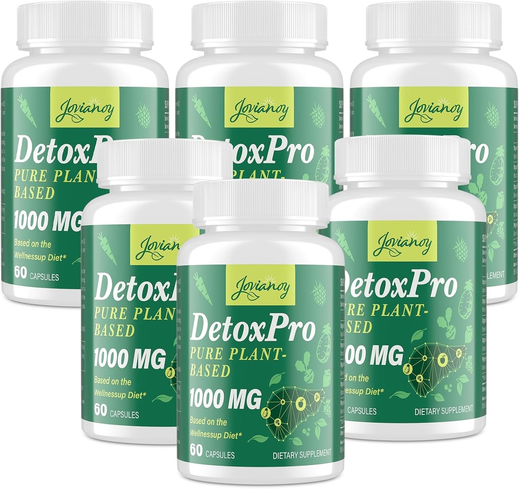 1000 MG Gentle Detox Cleanse, Liver, Gut & Colon, Antioxidant & Digestive Support, Zeolite, 여성 및 남성을위한 빠른 축화 복합체 - 480 캡슐