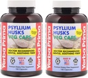 Yerba Prima Psyllium Husks 섬유 Veg 모자 - 180 (2의 포장)