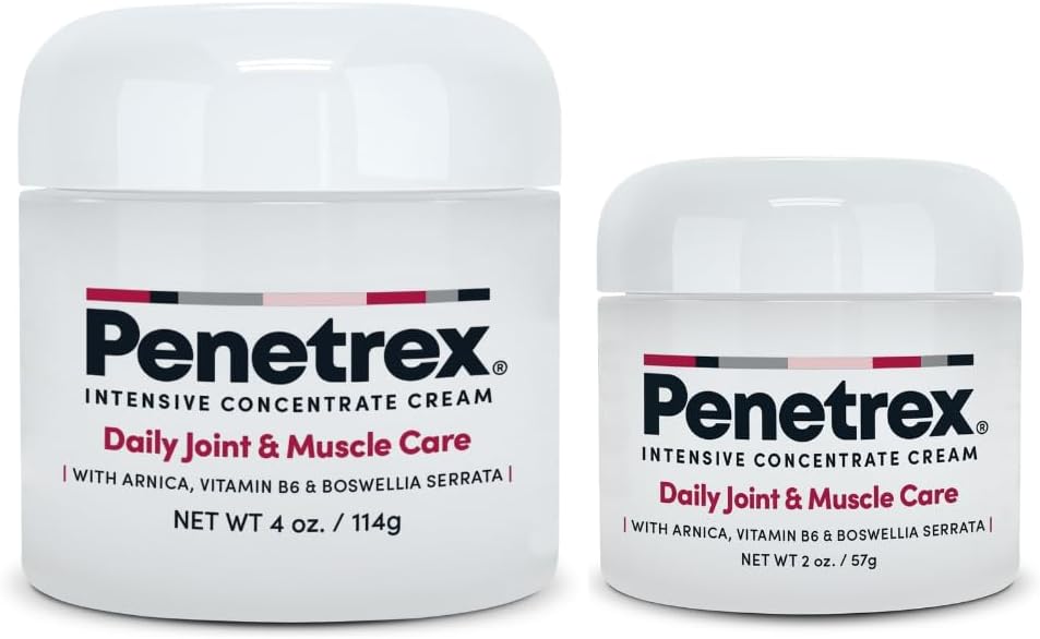 Penetrex 합동 & 근육 치료 듀오 - 뒤, 목, 손, 발 & Nerves를 위한 간결 기복 - Arnica, 비타민 B6 MSM & Boswellia - 2oz, 4oz