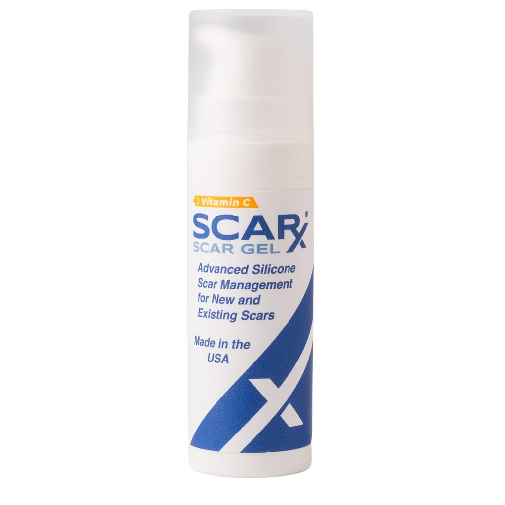Scarx - 비타민 C를 가진 진보된 실리콘 흉터 젤 - Hypertrophic 흉터 & Keloids를 위한 흉터 감소 화제 수술 후에, 화상, 부상 - 새로운 흉터를 방지하십시오 - 0.5oz (15g) 병
