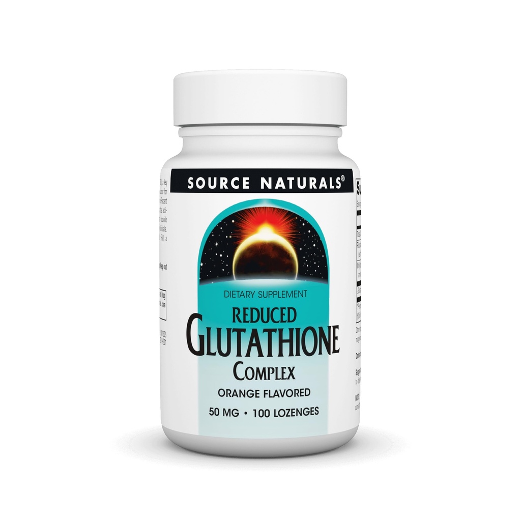 Source Naturals, Glutathione Complex 50 mg의 오렌지 맛 - 100 Lozenges
