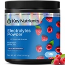 KEY NUTRIENTS Multivitamin Electrolytes Powder No Sugar - 달콤한 블루 라즈베리 전해질 분말 - 내구시간 및 에너지 보충 - 하이드로 션 분말 - 아니 칼로리 - 90 미국에서 제조