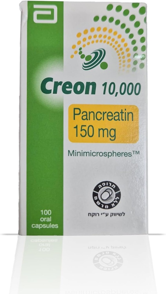Pancreatic Insufficiency를 위한 Creon 10,000 효소 보충교재 - Lipase, Protease, Amylase - 100개의 캡슐을 가진 소화를 지원합니다