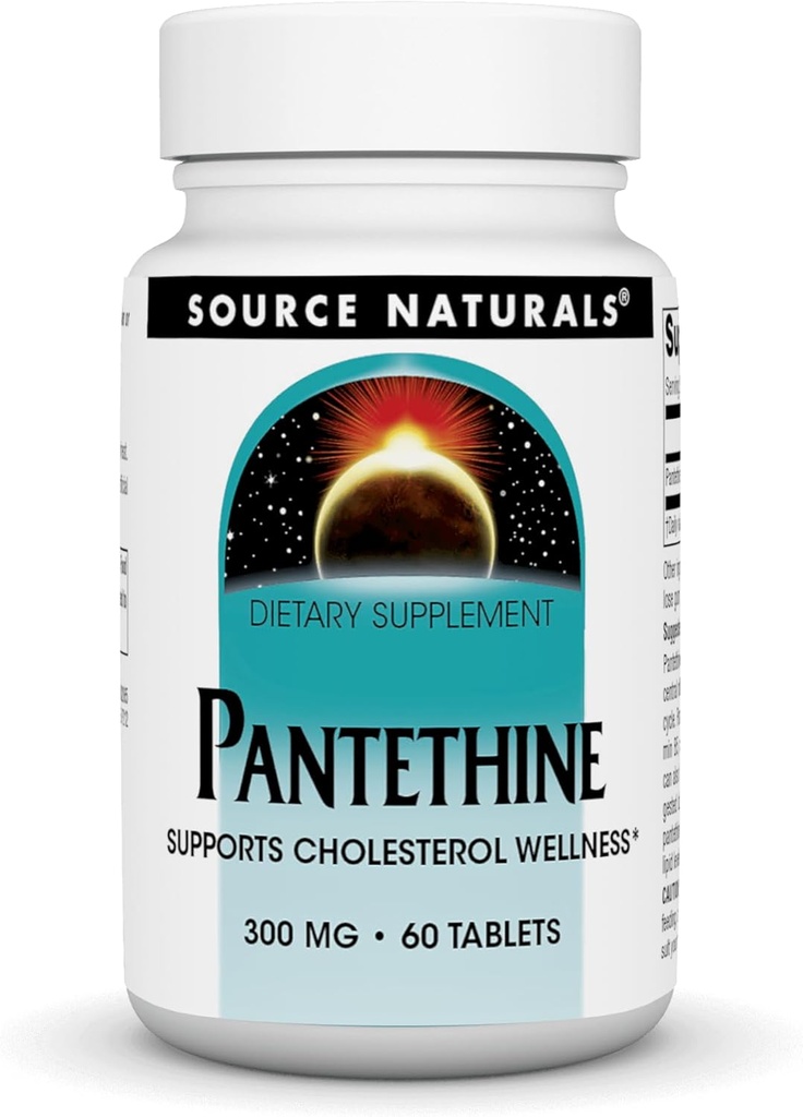 Source Naturals Pantethine, Cholesterl Wellness*, 300 mg, 60 정제 지원