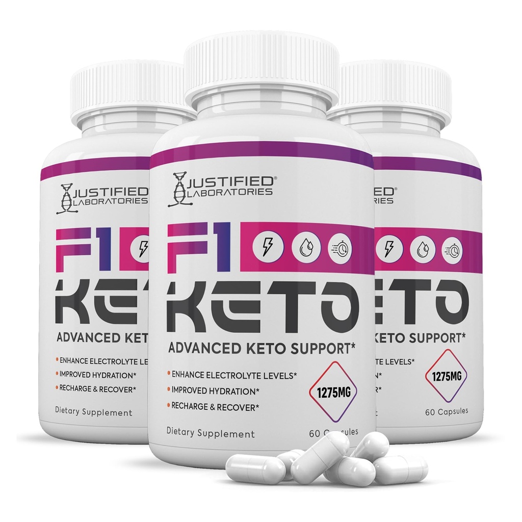 (3 팩) F1 Keto 알약 1275MG 새로운 & 개량한 공식은 Apple Cider Vinegar 여분 처녀 올리브 기름 분말 녹차 잎 180 캡슐을 포함합니다