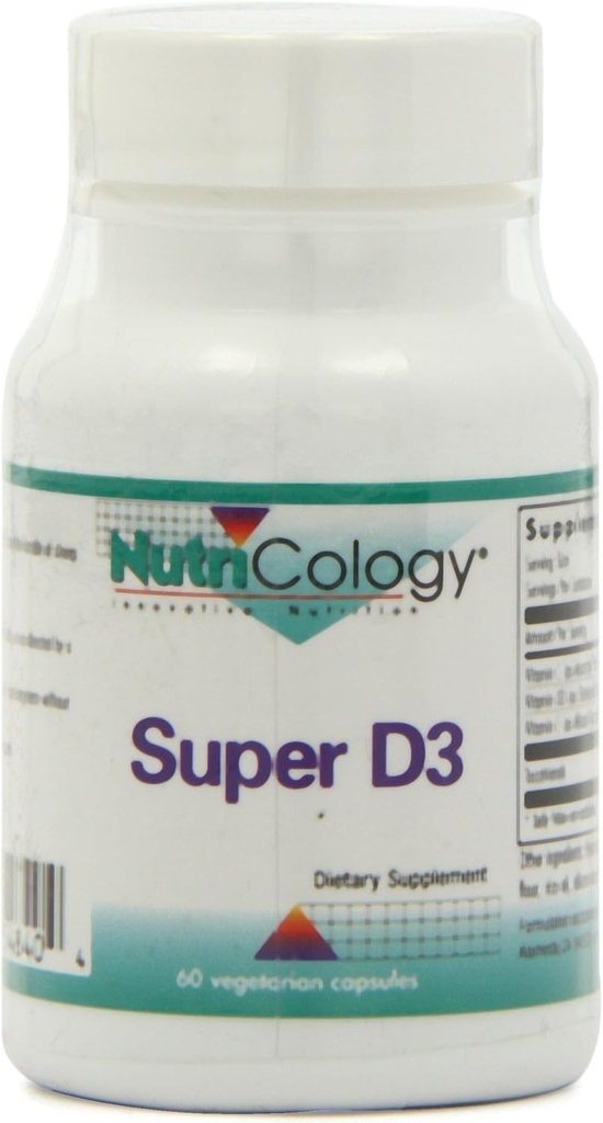 Nutricology 슈퍼 D3 다이어트 보충 - 뼈 & 면역 지원, C & E, 채식 캡슐, 글루텐 무료 - 60 카운트와 Cholecalciferol