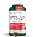 Super Potent Hawthorn Berry 10 : Digestion Heart Health 및 Glycemic 지원을위한 추출물 캡슐 - 추가 강도 Hawthorn Berry 캡슐 - Non-GMO 글루텐 무료 Vegan GMP USA 2 개월 공급