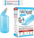 Nasopure Nasal Wash, System Kit, “The Nicer Neti Pot” Sinus Wash Kit, 편안한 Nasal Rinse 8 Oz Bottle & 20 Salt Packets (3.75 Gram each), Nasal Congestion, Cold, Flu, 알레르기, Nasal Irrigation