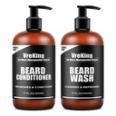 Mens Beard 세척과 Beard 컨디셔너 뭉치는 남자, 얼굴 및 Beard 샴푸를 위해 놓고 남자 w/Biotin 얼굴 머리 성장 공식 Dandruff, 남자, 500ml*2를 위한 선물