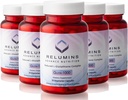 Relumins Advance Nutrition Gluta 1000 - L-Glutathione, 알파 Lipoic Acid & Rose HIPS, 피부 및 전반적인 웰빙을위한 산화 방지제 지원 - 미국 - 30 캡슐 x 5 병 (75 일 공급)