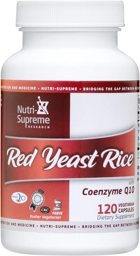 Coenzyme Q-10 - 120 Vegicaps를 가진 빨간 효모 밥 600 mg