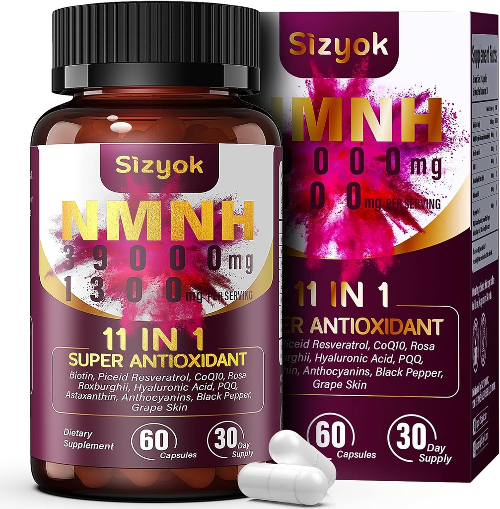 NMNH 보충교재 (Dihydronicotinamide Mononucleotide) 600mg - Resveratrol, 123456789를 가진 밀어주는 NAD