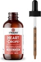 Strauss Naturals Heart Drops – 천연 Mistletoe & Aged Garlic Extract Heart Health Supplement – 건강한 심장 혈관 시스템 유지 – Vegan & Non-GMO – 100 ml 병