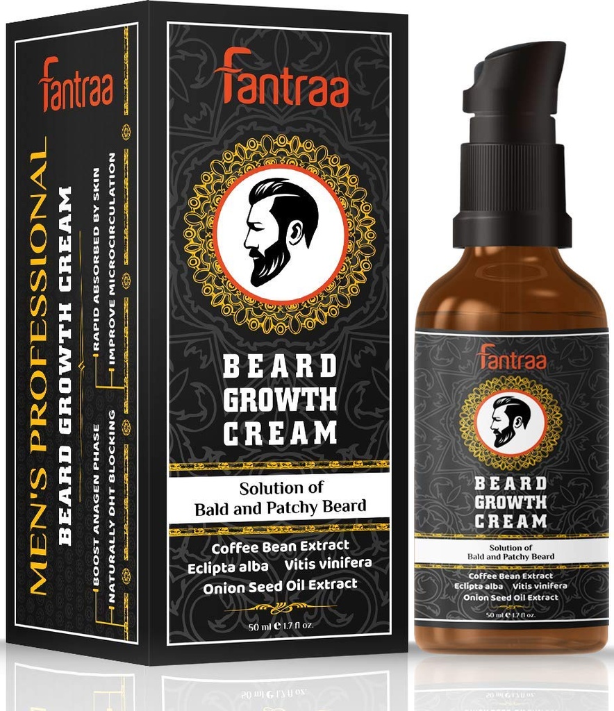 Beard 성장 크림 - 50 ml - 커피 콩과 양파 추출물 - 100 % 천연으로 더 많은 Beard 성장
