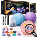 GobiDex Gemstones Dig Kit, 아이들을위한 태양계 과학 키트, 15 실제 보석, STEM 교육 공간 장난감 행성 컬렉션 키트, 고고학 지질 과학 프로젝트 선물 Boys&Girls Age 6+