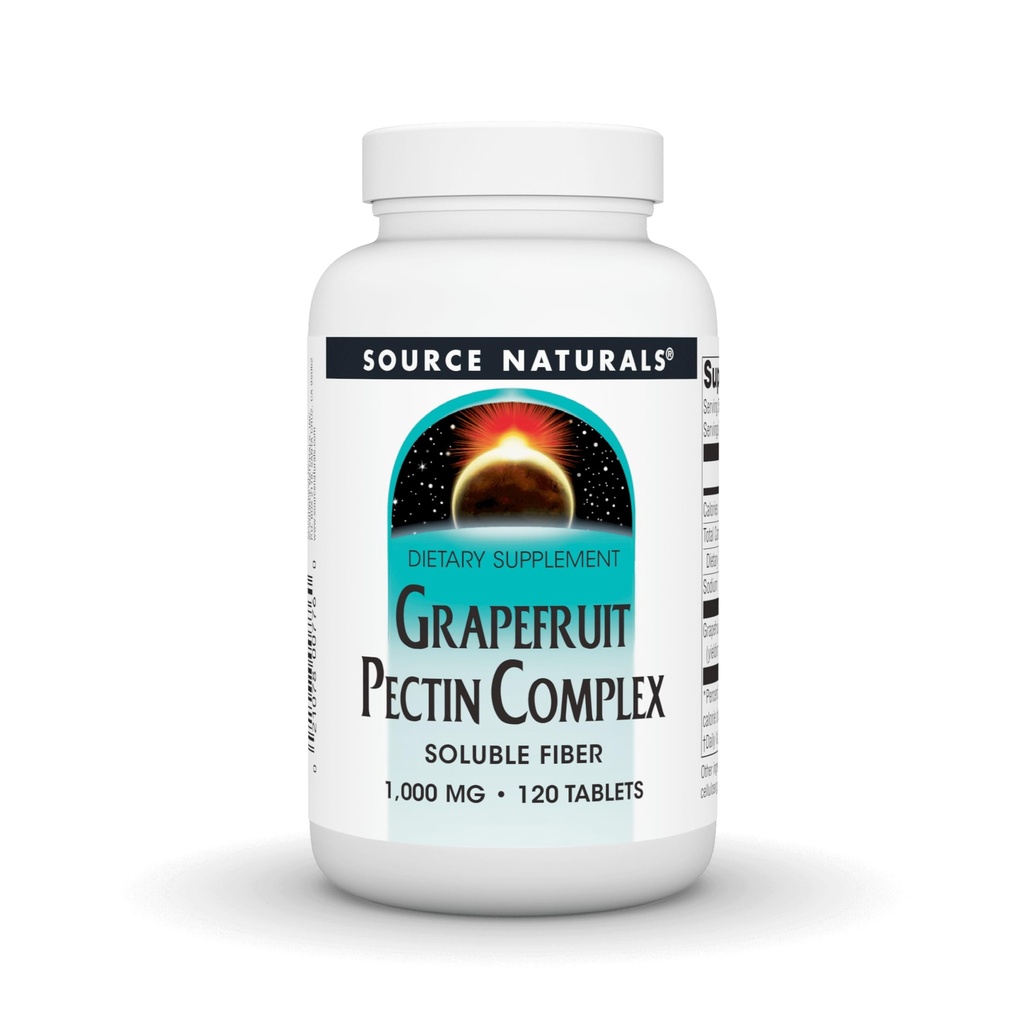 Source Naturals Grapefruit Pectin, 수용성 섬유 - 1000 mg 규정식 보충교재 - 120 정제