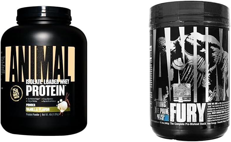 동물 Whey Isolate Whey Protein Powder – 포스트 운동 및 복구 & Fury에 대한 Isolate로드 - 에너지 및 초점을위한 사전 운동 분말 보충