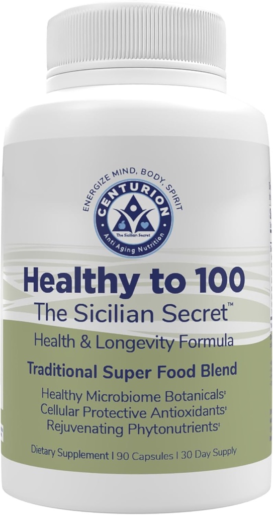 100, Sicilian 비밀 지중해 다이어트, Superfood, 건강한 라이프 스타일을 지원 (Reveratrol, Rosemary, 포도 씨앗 추출물, Bergamot 추출물 포함) 부스트 Immunity, 90 캡슐, 30 서빙
