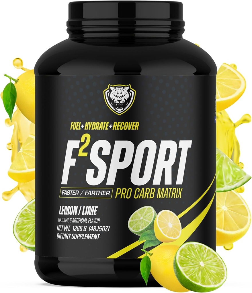 6AM Run F2 Sport Pro Endurance Fuel – Cluster Dextrin® Carb Matrix with Electrolytes for running, Training & Recovery (50 서빙, 레몬 라임)