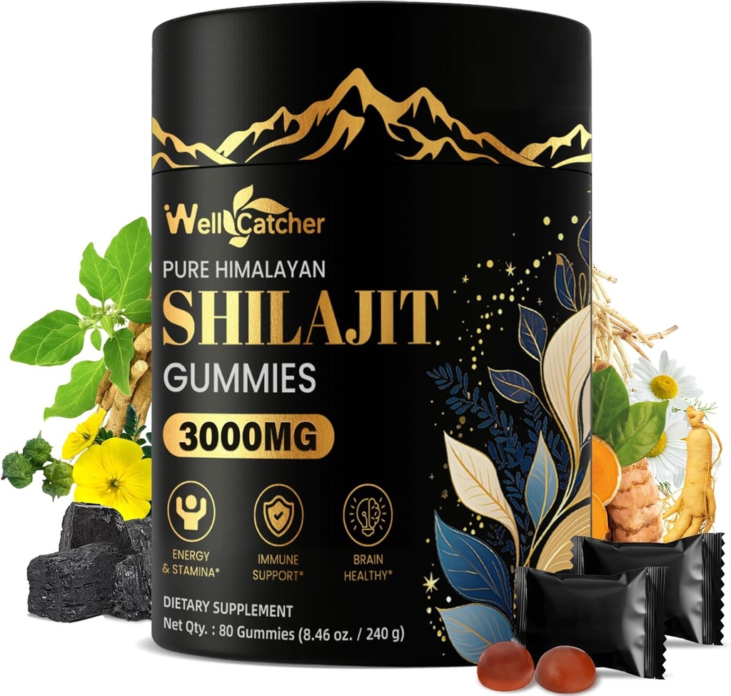남자 여자를 위한 Shilajit Gummies: Ashwagandha 85+ 추적 무기물 & Fulvic 산을 가진 순수한 Himalayan 유기 Shilajit는 에너지 두뇌 면제 지원을 위해 개인적으로 포장했습니다 설탕 40 봉사