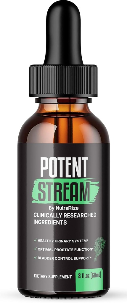 NutraRize Potent Stream Drops, Advanced Prostate Supplement - 전립선 건강에 대한 자연적 지원, 최대 힘, 리뷰 (30 인분)