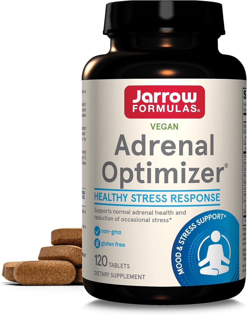 Jarrow Formulas Adrenal Optimizer - 120 정제 - Adrenal Health, Renewal & Stress Reduction 지원 - 11 Nutrients & Nutraceuticals - 60 서빙