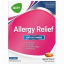 AXIV 알레르기 완화 Softgels, 항히스타민 약 & 찬 증상 완화, 염료 자유로운 액체 젤, 25 mg Diphenhydramine HCl, Runny Nose, Sneezing, 24 조사 (24 Softgels)