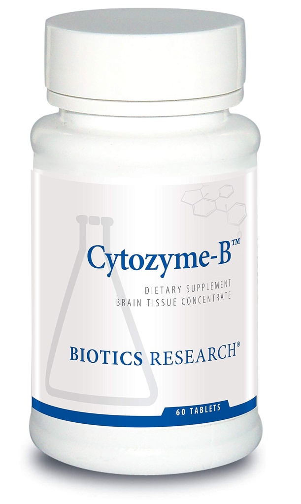 생물 연구 Cytozyme B는 뇌 건강을 지원합니다. Raw Lamb Brain, Memory 향상, Mental Clarity 및 Acuity 지원, Potent 산화 방지제 활동, SOD, Catalase, 60 정제