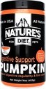 Nature's Diet Pet Dried Pumpkin Powder Digestive Support Natural Fiber for Firm Stool, Regularity (16 oz = 53 서빙)