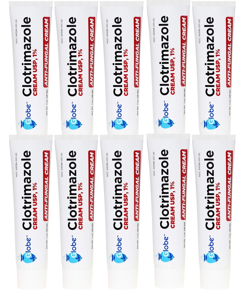 지구 Clotrimazole 항진균성 크림 1% USP, 1개 oz (10 팩), 반대로 곰팡이 처리, 구부리고는, 구부리고는, 구부리고는 및 구부리고 연관된 발, Jock Itch, Ringworm 및 더 많은 것