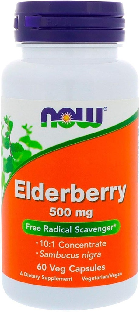 지금 음식 - Elderberry 추출물 500 mg 60 vcaps