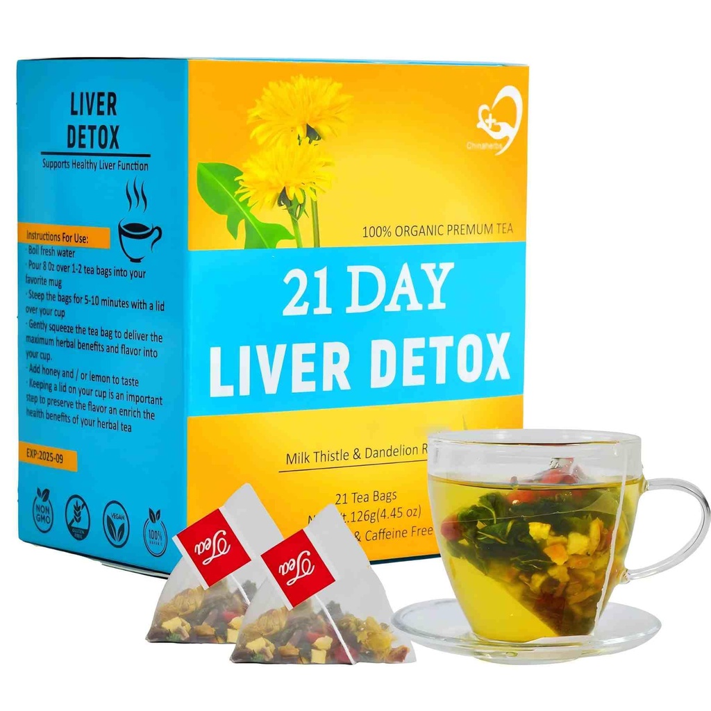 Aromlife 21 일 우유 이틀 간장 Detox 차, Liver Cleanse 및 지원 관리, 우유 이틀 차 우유 이틀 간장 및 Licorice 뿌리의 높은 내용 우유 이틀 간장
