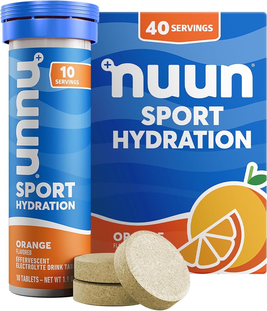 Nuun 스포츠: Electrolyte 음료 정제, 오렌지, 10 개 (포장 4)