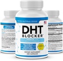 DHT Blocker - 남성 및 여성을위한 유전 적 Thinning을위한 머리 성장 보충교재 - Saw Palmetto, Biotin & Iron - Follicle 성장 보조제 환약과 함께 탈모 및 자극