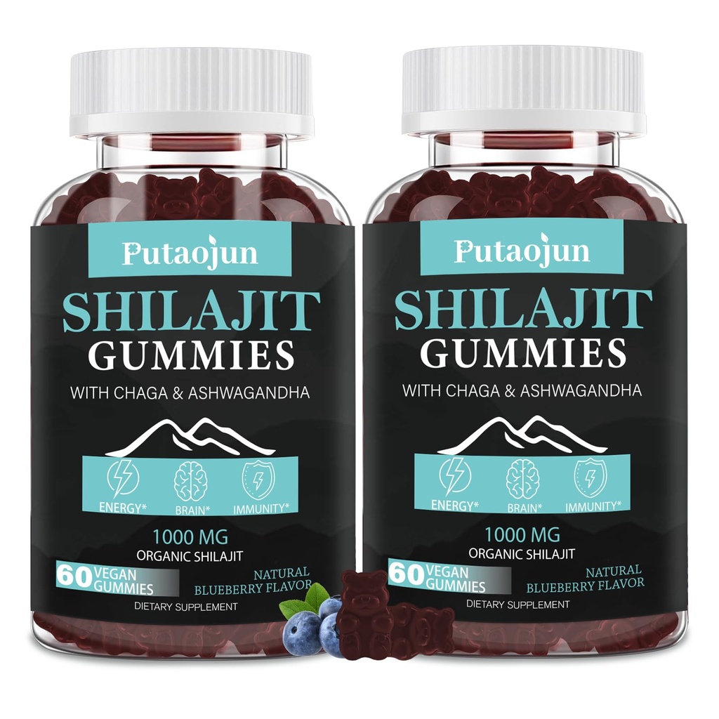 남자와 여자를위한 Shilajit Gummies. Himalayan 골드 Shilajit Gummies. 3rd 파티 Tested.1000mg 순수한 Shilajit, 200mg Ashwagandha, 200mg Chaga, 100mg Ginseng, 100mg 톱 팔마토, 60mg 검은 씨앗 기름