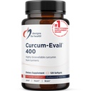 Health Curcum-Evail 400에 대한 설계 - Bioavailable Turmeric Curcumin 보충제 - Evail Emulsification Technology - Turmeric Oil + Vitamin E, Non-GMO (120 Softgels)과 Curcumin C3 Complex