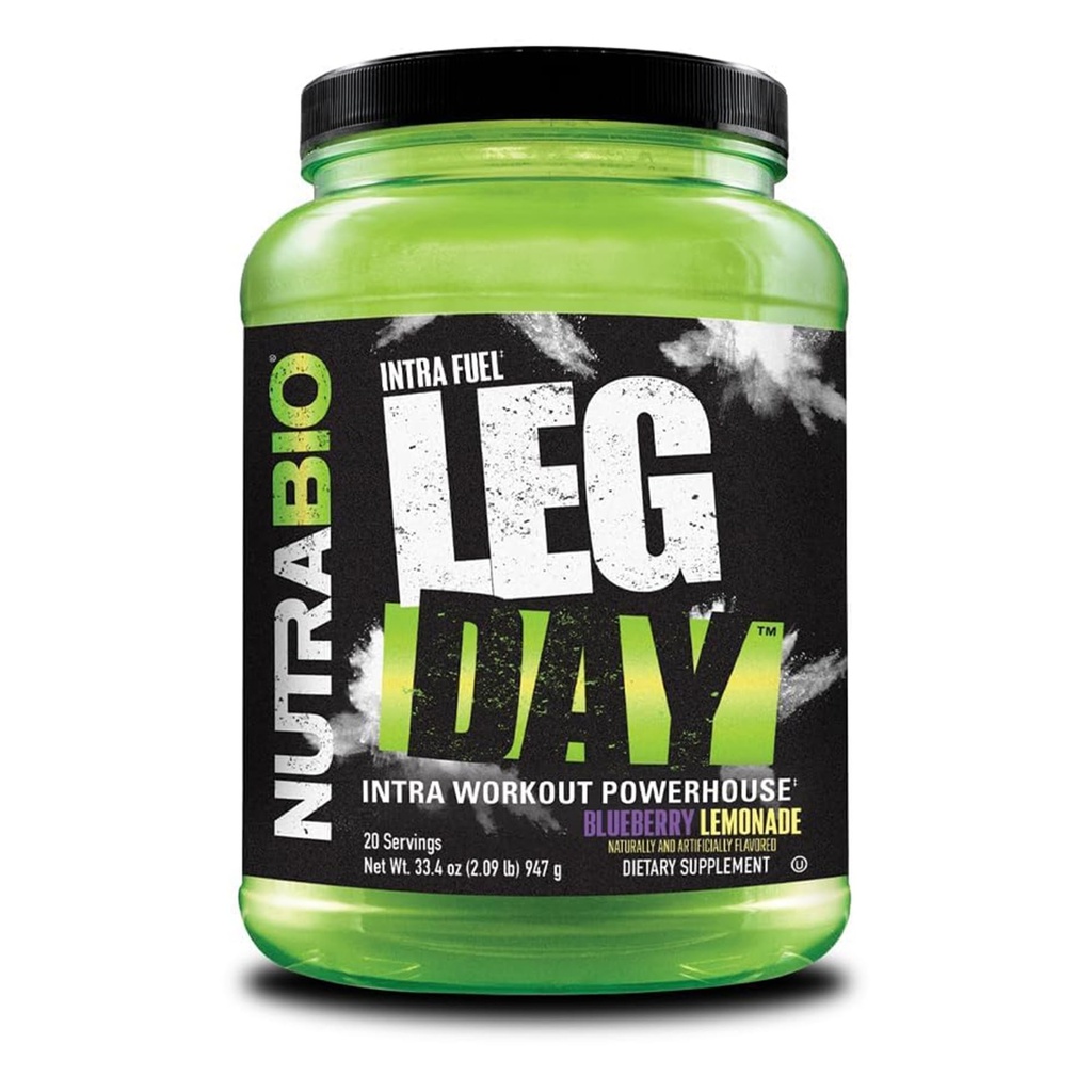 NutraBio 다리 일 인트라 운동 분말 – 클러스터 Dextrin & Electrolytes와 고급 캐비 보충 – EAAs / BCAAs와 Carb 분말 – 성능을위한 Cyclic Dextrin – 블루 베리 레몬, 20 서빙