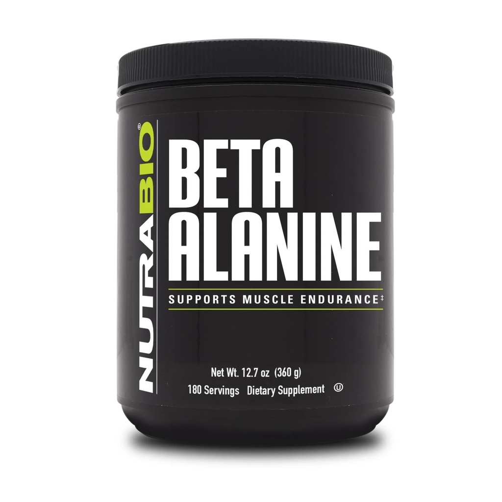 NutraBio 베타 알라닌 사전 운동 보충 - 베타 알라닌 분말 - 360g 분말