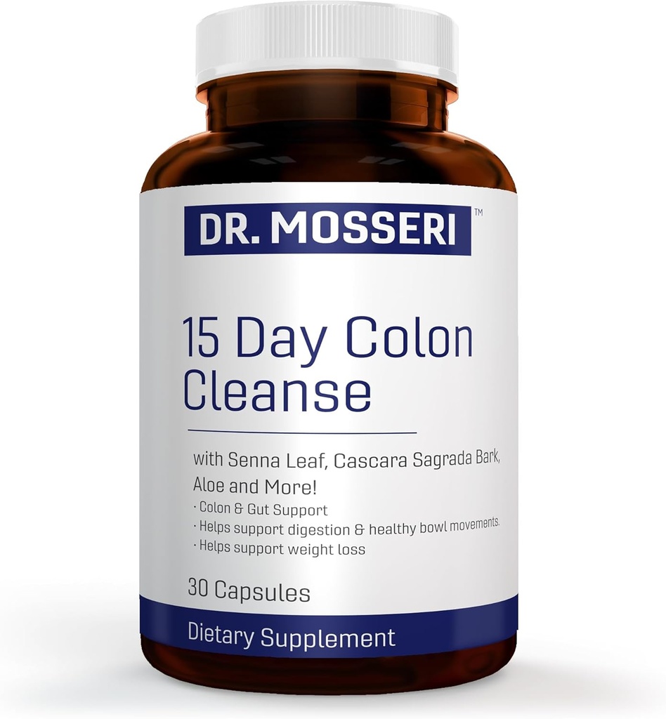 15-Day Colon Cleanse & Detox for Weight Loss, Gut Health, Digestion & Bowel Support – Relieves Constipation, Bloating & Supports Metabolism – Senna Leaf, Aloe & Psyllium Husk와 함께.