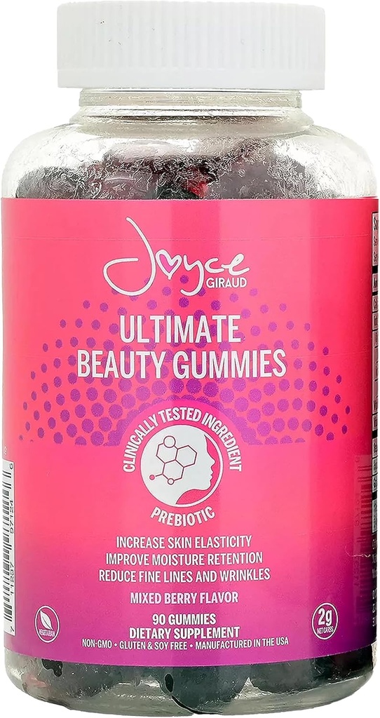 Joyce Giraud 궁극적인 아름다움 Gummies, 30 일 공급, 지원 피부 Hydration & 건강한 피부 톤, 90의 Gummies