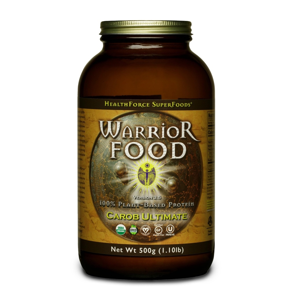 HEALTHFORCE SUPERFOODS 전사 음식 Protien 분말 - Carob 맛 - 500 그램