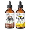 야생 & 유기 블랙 호두 Tincture 4 fl oz & Burdock 뿌리 Tincture 4 fl oz