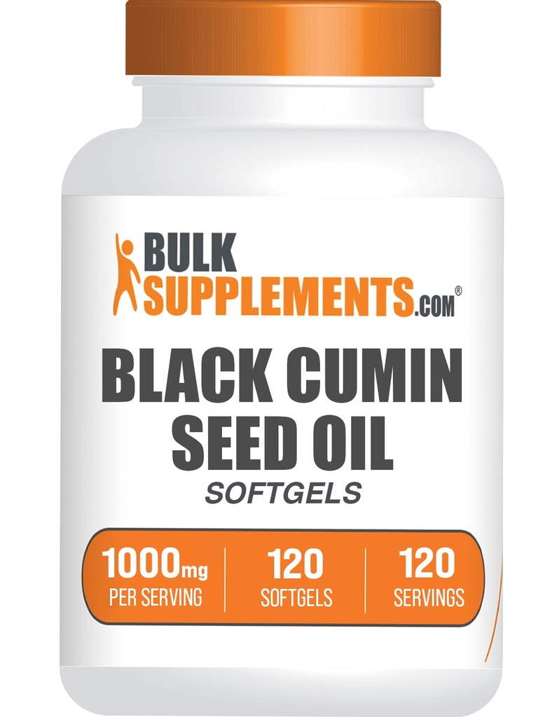 BulkSupplements.com 블랙 Cumin 씨 오일 Softgels - 블랙 Cumin 씨 오일 1000mg - 글루텐 무료, 서빙 당 1 Softgel, 120 조사 (팩 1)