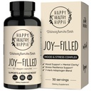 Joy-Filled Mood Support Supplement - 7 허브 Complex w / St. Johns Wort | 스트레스 완화 - Calm The Mind & Body 도움 | 100 % 식물 기반 행복한 알약, Ashwagandha, Rhodiola Rosea | Adaptogens, 60 Ct
