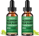 (2개의 팩) Slippery Elm Bark 액체 하락, 소화 Gut 건강을 위한 순수한 유기 Slippery Elm 추출물 1000mg, 액체 Slippery Elm Tincture 초본 보충교재, 채식주의자, 알콜 자유로운, 비 GMO, 글루텐 자유로운